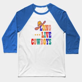 Cowboys - colorful typography Baseball T-Shirt